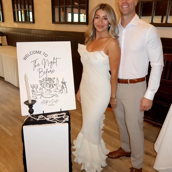 Delfi Dresses & Skirts - Revolve DELFI White Ruffle-Detail Midi Dress